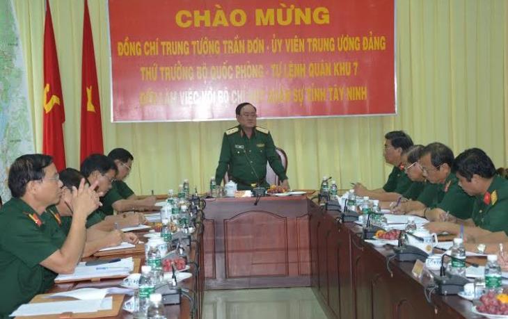 Thứ trưởng Bộ Quốc phòng làm việc tại Tây Ninh